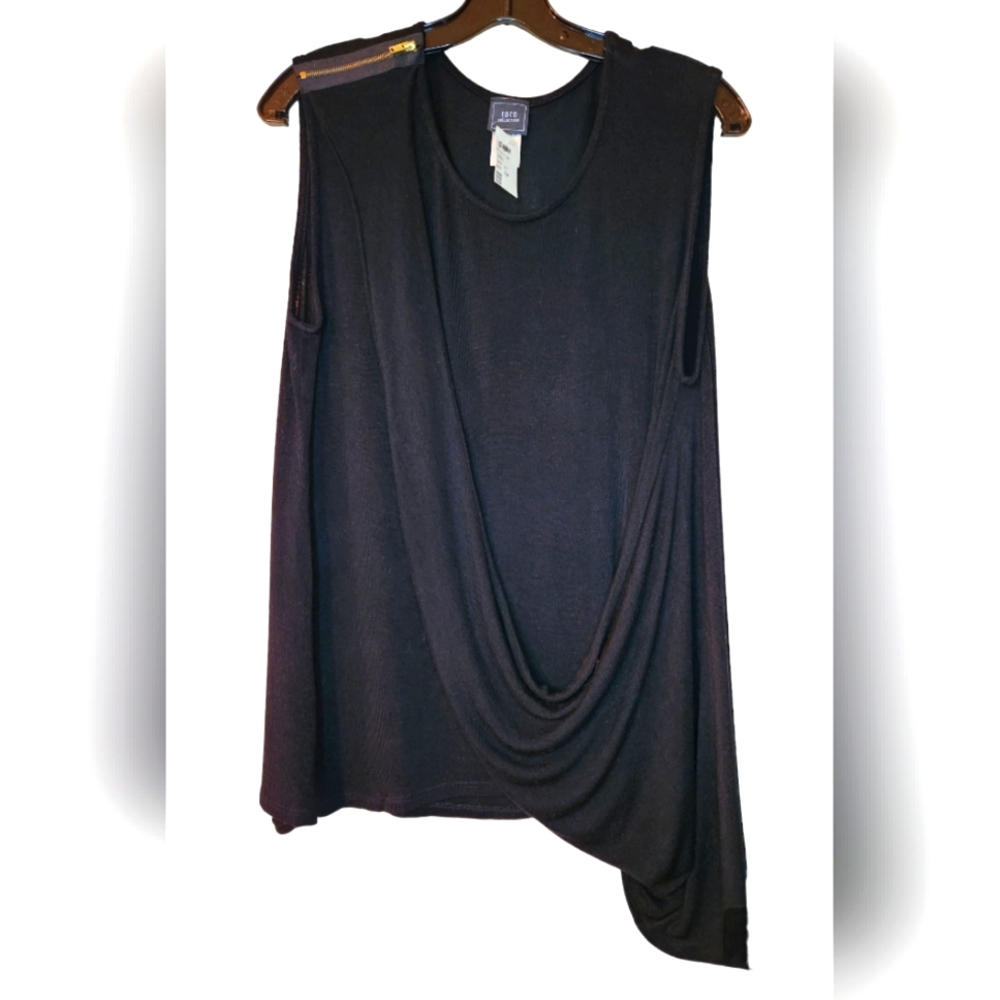 BLACK ASYMMETRICAL TOP